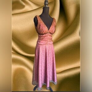 Elegant Gatsby Pink Sleeveless Prom Dress